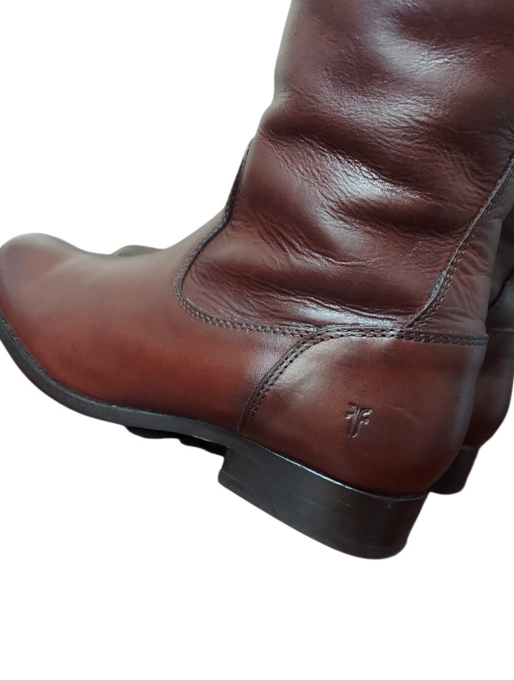 Frye Womens Molly Button Tall Leather Zip Boots Gently Loved Size 9B - Picture 3 of 14